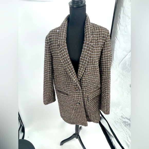 Plaid Boyfriend Blazer Jacket Old Navy - Picture 1 of 8